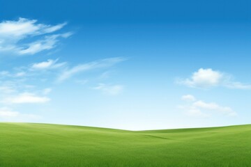 Fototapeta premium Serene green field under sky