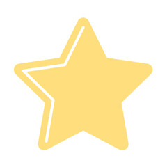 favorite icon in flat color style