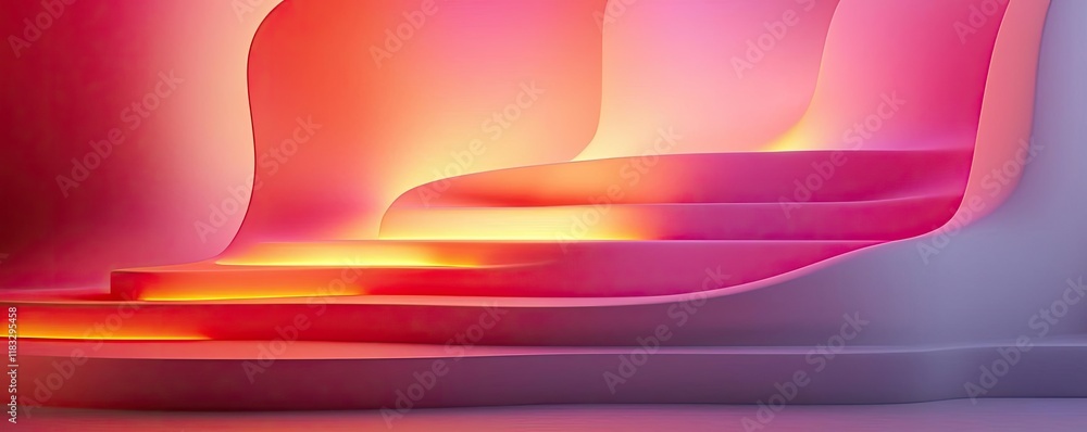 Poster Scenery abstract background idea. Abstract image featuring vibrant gradients and smooth curves for modern design.