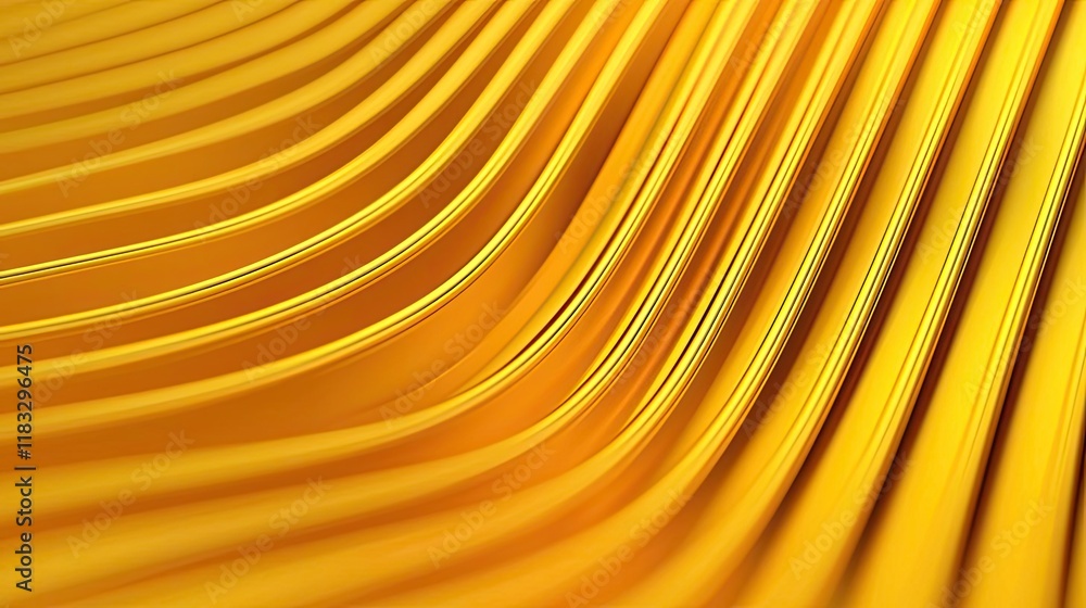Aufkleber Gold abstract background concept. Abstract wavy lines in vibrant gold create a dynamic visual effect for design projects.
