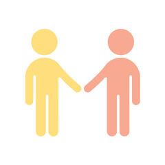 Couple icon in flat color style