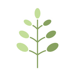 Obraz premium leaves icon in flat color style