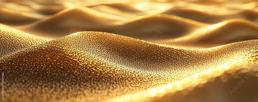 Poster gold abstract background concept. golden waves of sand shimmering under soft sunlight, creating a br