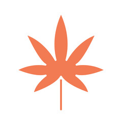 leaf icon in flat color style