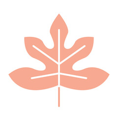 leaf icon in flat color style