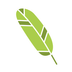 leaf icon in flat color style