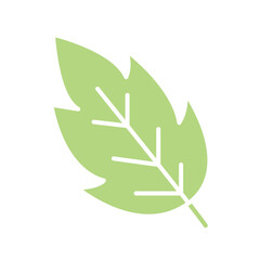 leaf icon in flat color style