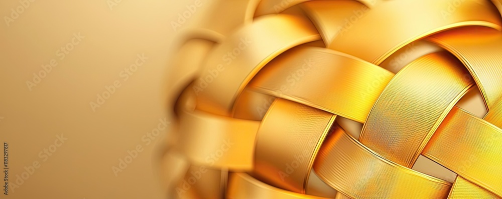Poster gold abstract background concept. a close-up of a beautifully woven golden texture creating a stunni