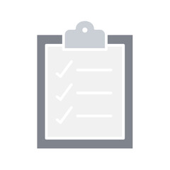 Clipboard icon in flat color style