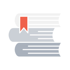 Obraz premium Books icon in flat color style