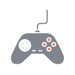 Joystick icon in flat color style