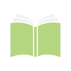 Book icon in flat color style