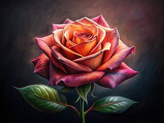 Night Photography: Elegant Rose Sketch Invitation Card Design