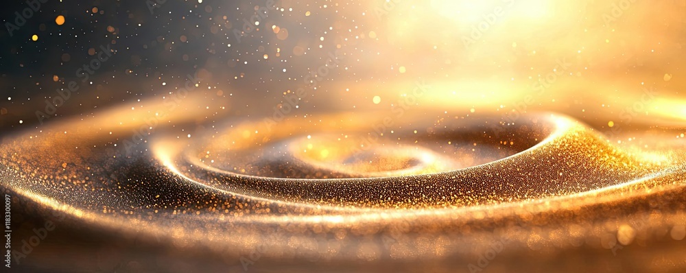 Poster gold abstract background concept. a mesmerizing golden swirl, capturing light and energy in a tranqu