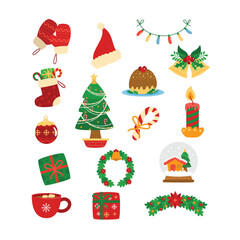Festive Christmas Holiday Elements Collection