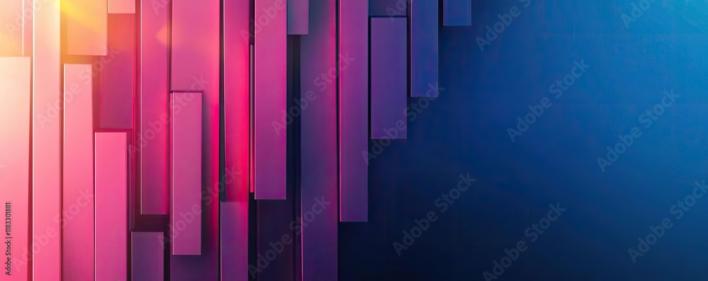 Poster Scenery abstract background idea. Vibrant abstract background with colorful bars on a smooth gradient backdrop.