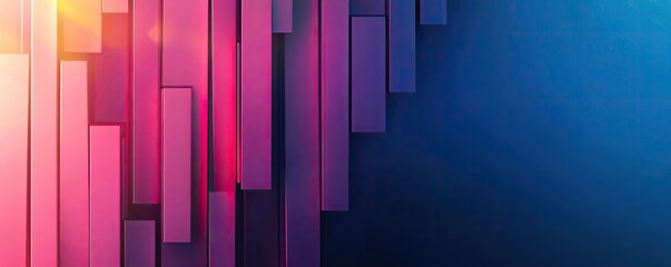 Obraz premium Scenery abstract background idea. Vibrant abstract background with colorful bars on a smooth gradient backdrop.