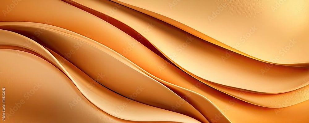 Poster Gold abstract background concept. An abstract image featuring elegant golden waves and smooth flowing curves.