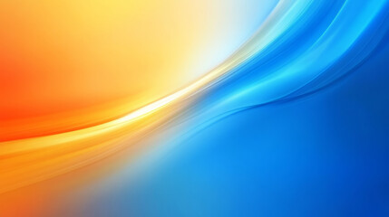 Vibrant abstract background with orange and blue waves