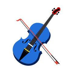 Violin instrument flat style illustration © creativestall