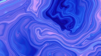 Abstract Swirling Blue and Purple Liquid Marble Texture Background