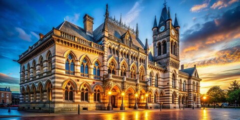 Obraz premium Northampton City Hall: Majestic Architecture, Historic Building, England