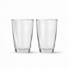 Clear glass drinking cups with modern design, perfect for any occasion