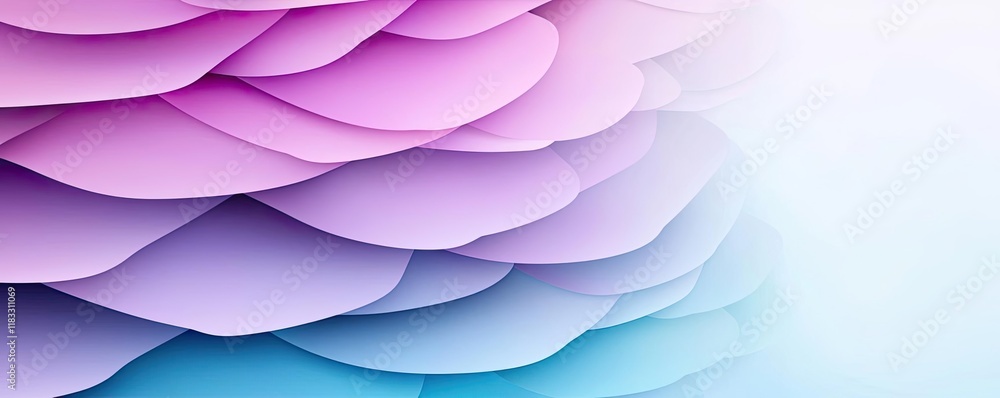 Poster layer abstract background idea. elegant abstract layers in soft pastel colors create a serene digita