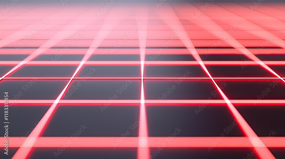 Poster matrix abstract background idea. futuristic glowing grid pattern in vibrant red tones, perfect for d