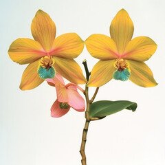 Fototapeta premium Orchid flower petals plant.