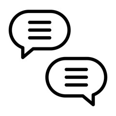 Chat Bubble Vector Line Icon Design