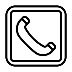 Call Vector Line Icon Design