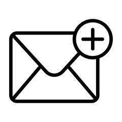 New Message Vector Line Icon Design