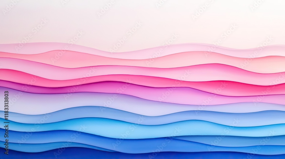 Poster watercolor abstract background concept. a vibrant abstract wave design showcasing flowing lines in p