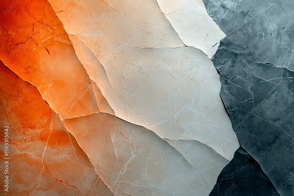 Poster macro shot of an elegant and refined marble like stone surface with organic patterns and subtle vari