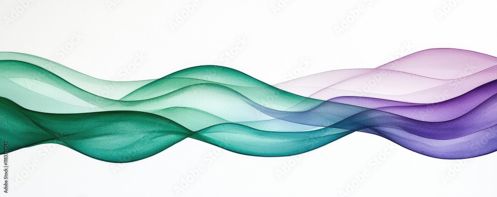 Poster watercolor abstract background concept. abstract wave design in pastel shades creating a soothing vi