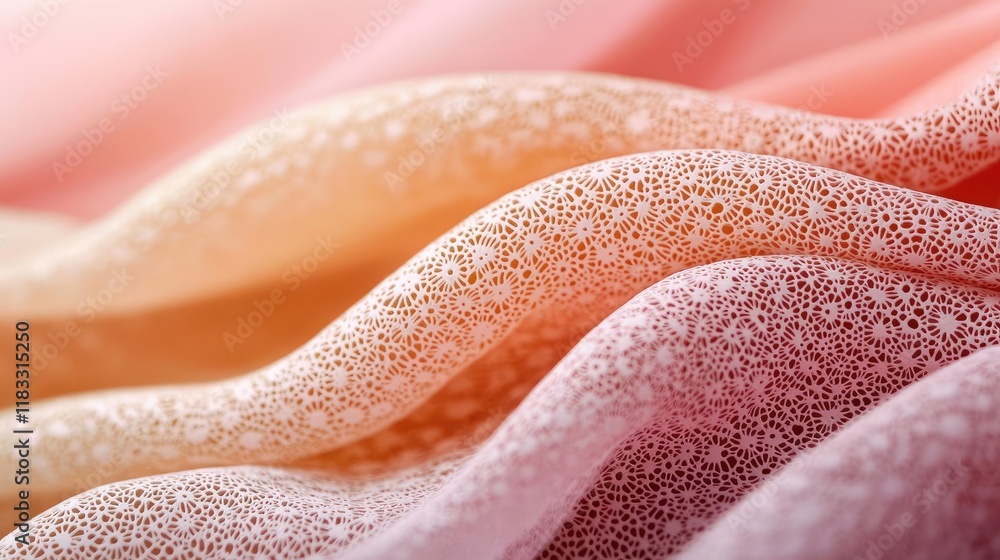 Poster layer abstract background idea. beautifully textured fabric waves showcasing soft pastel colors and 