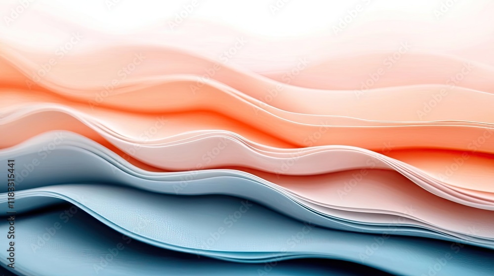 Aufkleber layer abstract background idea. colorful overlapping paper sheets create a smooth, wavy texture for 