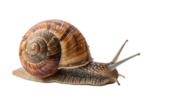 snail isolated on white background PNG.AI GENERATED
