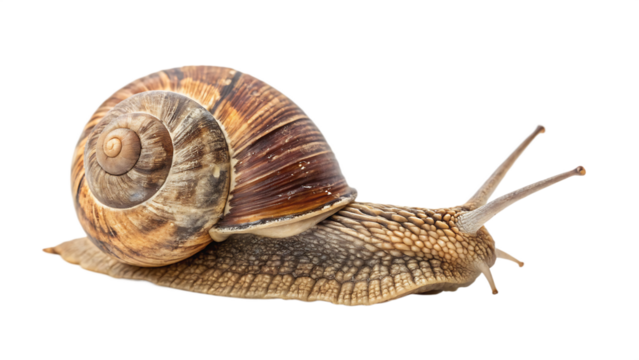 snail isolated on white background PNG.AI GENERATED - Powered by Adobe