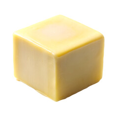 Butter cube isolated on transparent background
