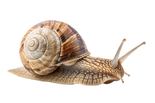 snail isolated on white background PNG.AI GENERATED