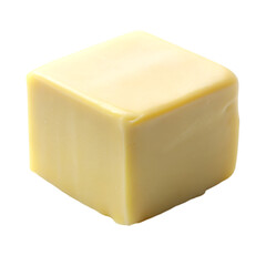 Butter cube isolated on transparent background