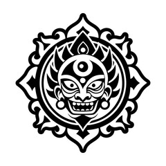 A solid style icon of vajrapani buddhist symbol