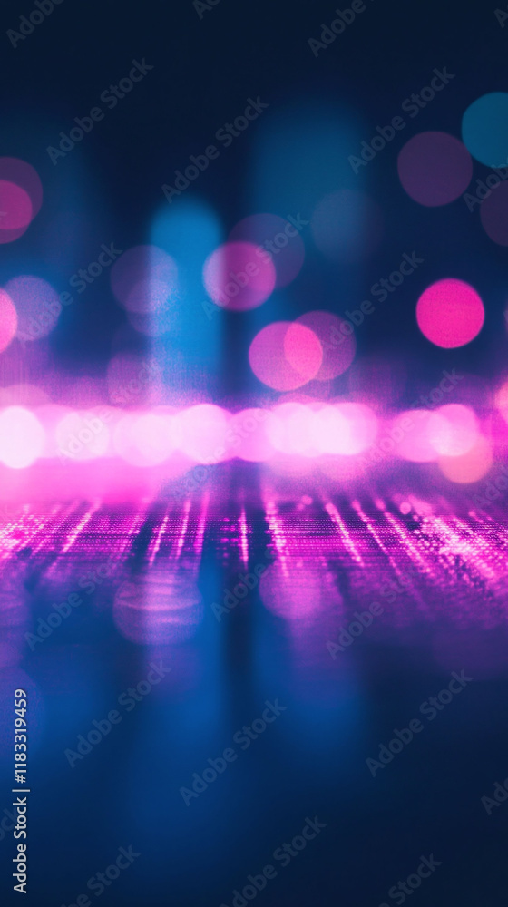 Poster abstract blurred background for promotional material with hints of sound wave patterns.