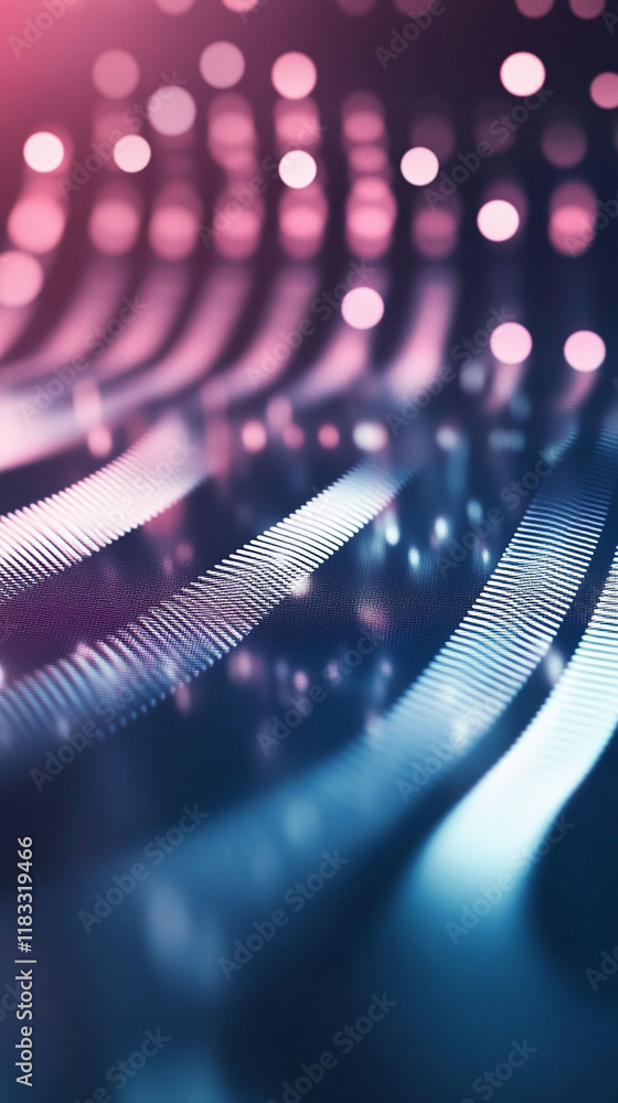 Poster abstract blurred background for promotional material with hints of sound wave patterns.