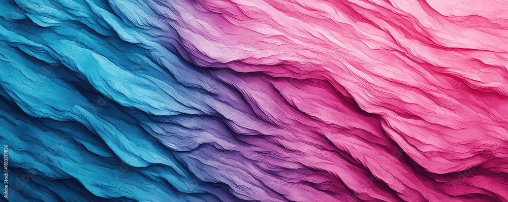 Poster watercolor abstract background concept. vibrant abstract waves blend blue and pink colors, creating 