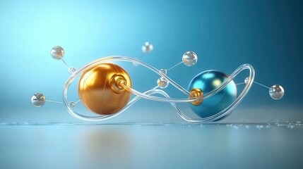 Illustrate the chemical bonding between atoms in a molecule