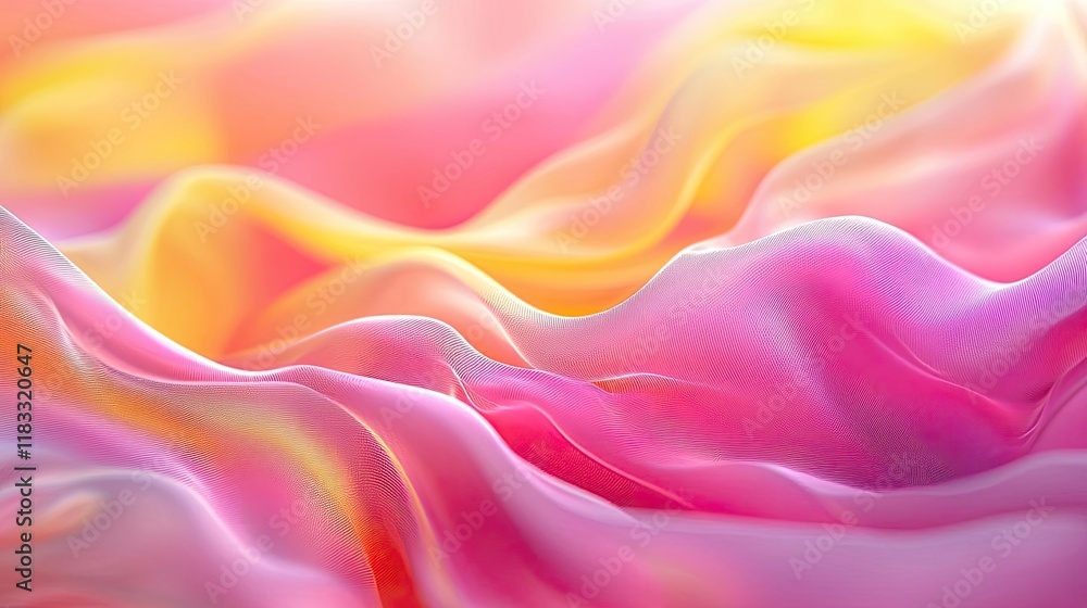 Poster layer abstract background idea. a vibrant wave of soft pastel fabric creating a dreamy and serene at