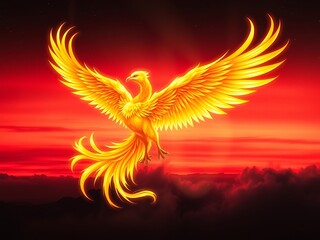 Obraz premium angel wings in the sky